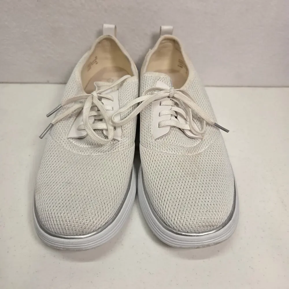 Cole Haan GrandSport Journey Knit Sneakers Ivory Snake Print Womens 10B NWOT